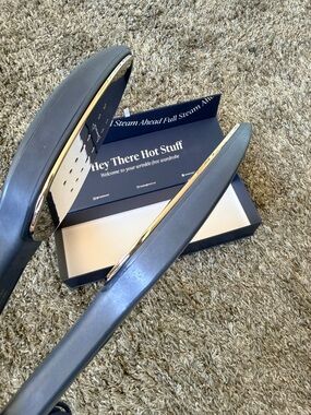 Nori / Blue travel iron and steamer.